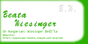 beata wiesinger business card